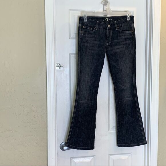 7 For All Mankind "A" Pocket Low Rise Flare Jeans Women's Size 29 - Picture 3 of 12